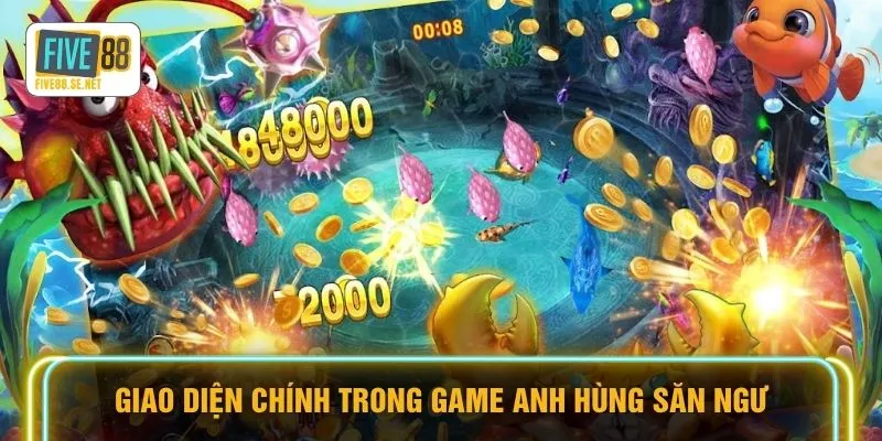 Giao diện chính trong game anh hùng săn ngư